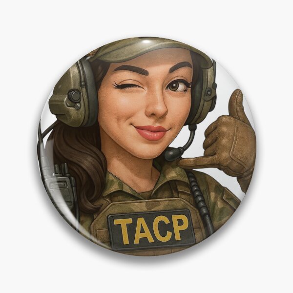 Item preview, Illustration of a Female Soldier in Tactical Gear with TACP Vest designed and sold by Creative88Art.