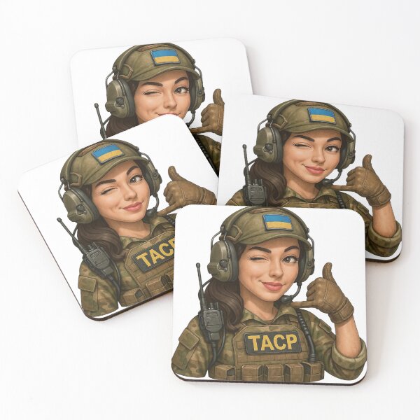 Item preview, Illustration of a Female Soldier in Tactical Gear with TACP Vest designed and sold by Creative88Art.