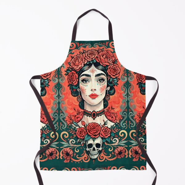 Item preview, Colorful Catrina Illustration - Day of the Dead Art and Mexican Tradition Poster designed and sold by Ojo de Lilith.