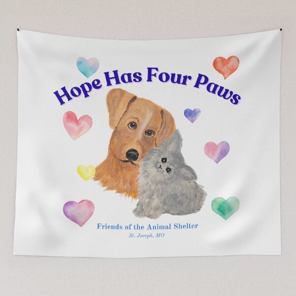Item preview, Dog and cat with hearts designed and sold by FOTAS.