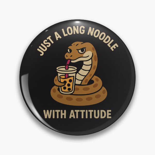 Item preview, Funny Snake with Bubble Tea – Just a Long Noodle with Attitude designed and sold by Print-Zoo.