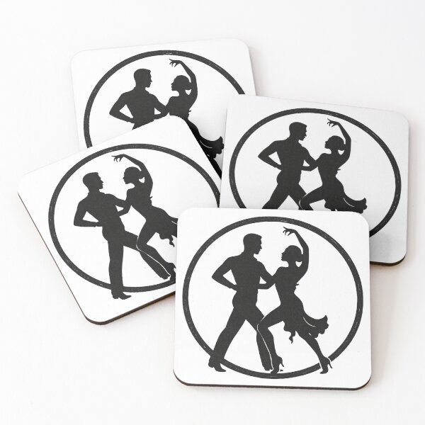 Item preview, Silhouette of a Dancing Couple in a Circular Border designed and sold by Creative88Art.