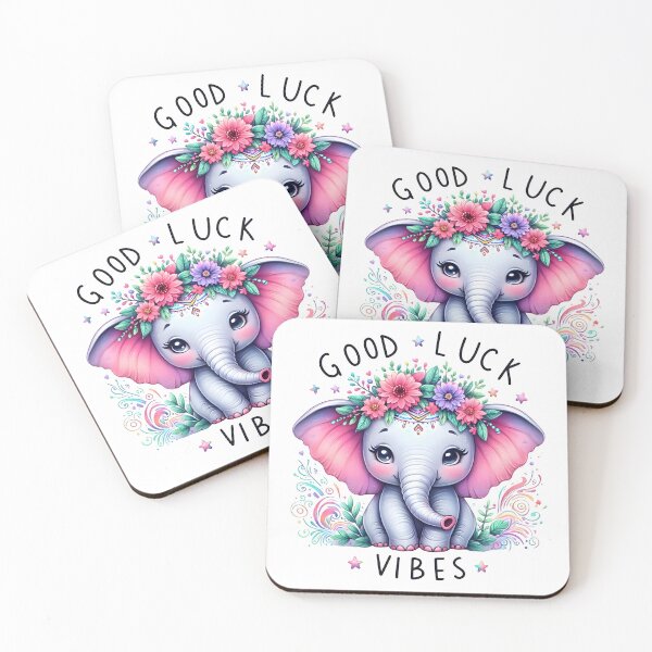 Item preview, jumbo, good luck vibes, lucky champ, elephant designed and sold by TrueArtVibes.