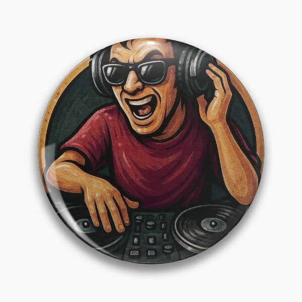 Item preview, Illustration of a DJ Performing with Turntable and Headphones designed and sold by Creative88Art.