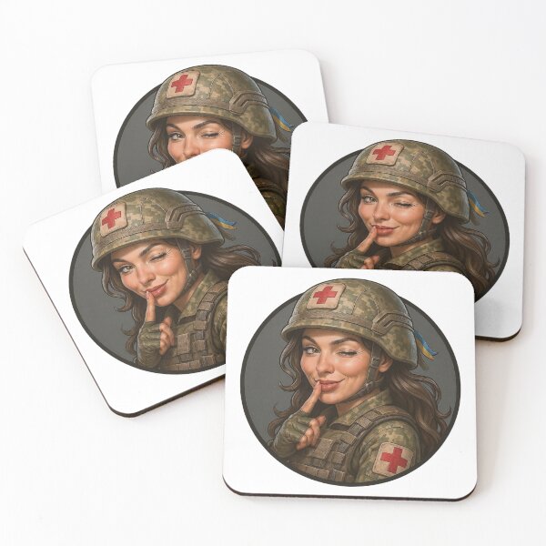 Item preview, Illustration of a Woman in Military Medical Uniform with Ribbon designed and sold by Creative88Art.