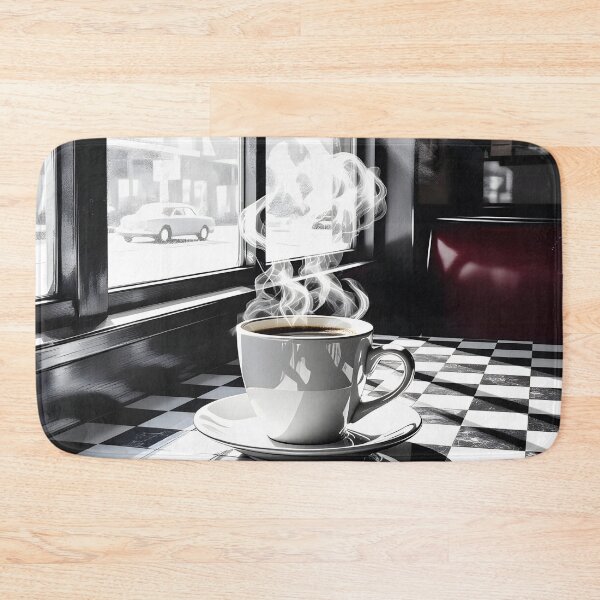 Item preview, Mid-Century Coffee Cup – Retro Americana Diner Art designed and sold by Ameiva-Apparel.