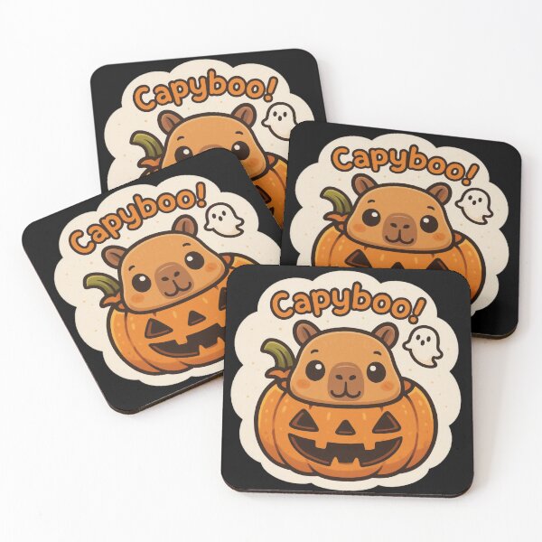 Item preview, Capyboo! Cute Halloween Capybara in Pumpkin T-Shirt Design designed and sold by Spiritveil.