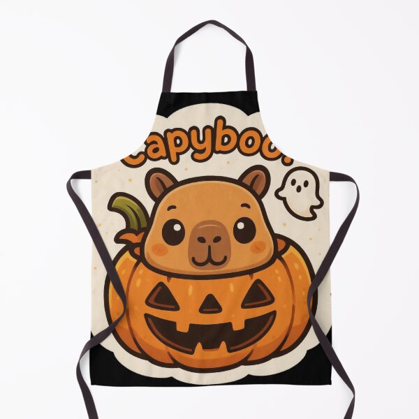 Item preview, Capyboo! Cute Halloween Capybara in Pumpkin T-Shirt Design designed and sold by Spiritveil.
