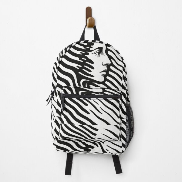 Item preview, Wavy Lines Surreal Portrait Illustration designed and sold by weirdfishes123.