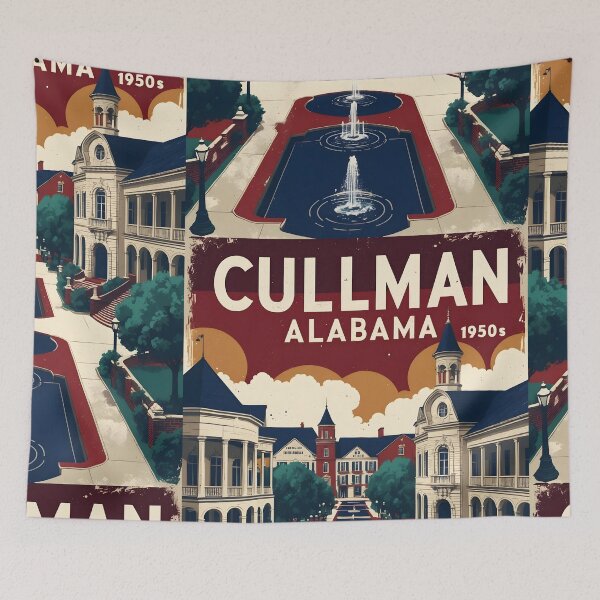 Item preview, Cullman Alabama 1950s USA Vintage Travel Tourism  designed and sold by TravelersGems.