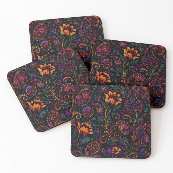 Item preview, Midnight Paisley Garden designed and sold by Loomandlorebyh.