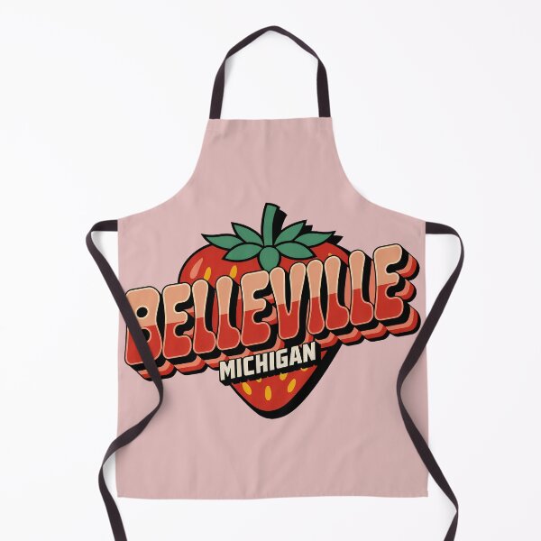 Item preview, Belleville Michigan 70s Retro Strawberry designed and sold by TheOldMittenIllustrated.