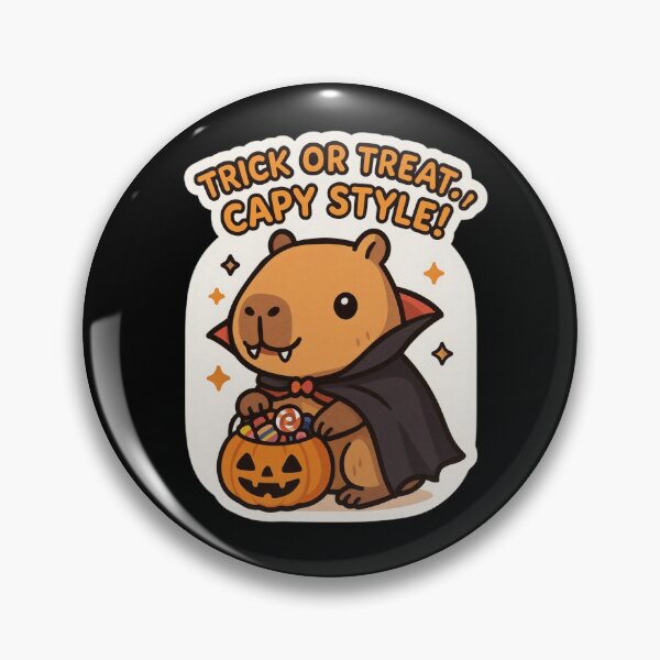 Item preview, Trick or Treat… Capy Style! Cute Vampire Capybara Halloween Art designed and sold by Spiritveil.