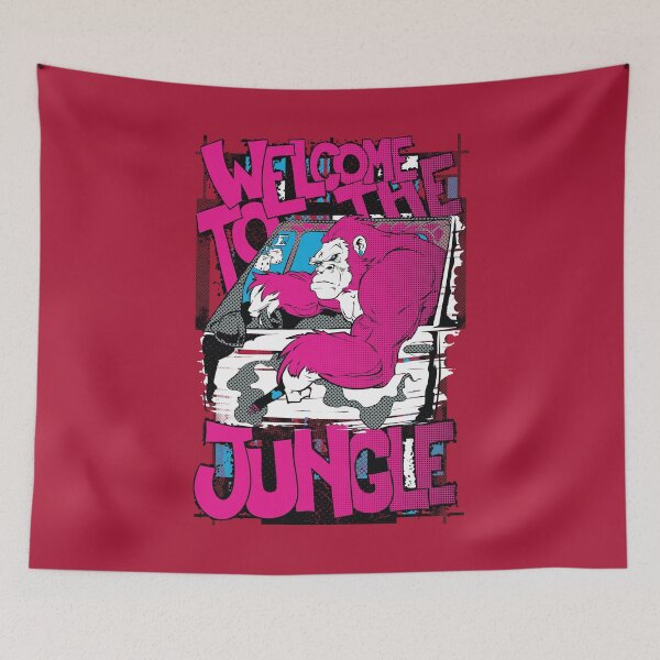 Item preview, Welcome to the Jungle T-Shirt – Angry Gorilla Van Graphic Tee, Urban Satire Streetwear & Dark Humor Art for Rebels & City Outlaws designed and sold by DreamFlux.