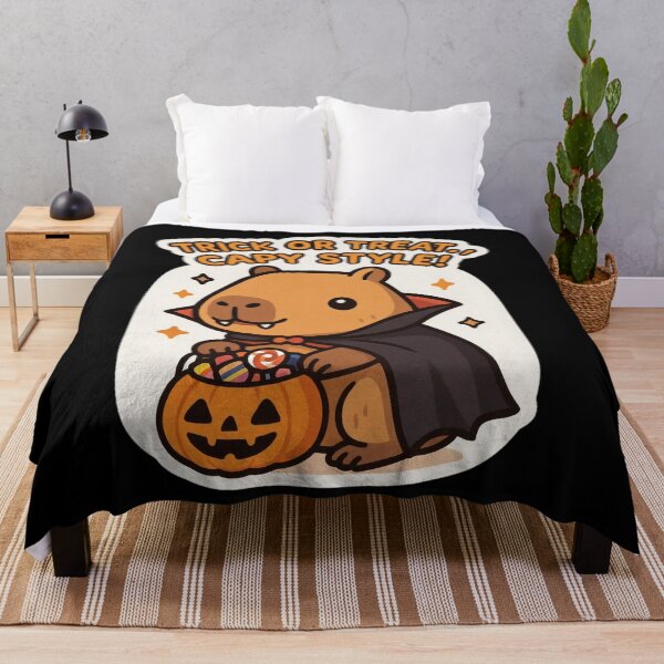 Item preview, Trick or Treat… Capy Style! Cute Vampire Capybara Halloween Art designed and sold by Spiritveil.