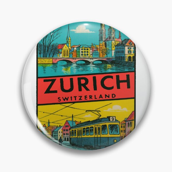 Item preview, Zurich Switzerland Vintage Style Decal designed and sold by Decal Mania.