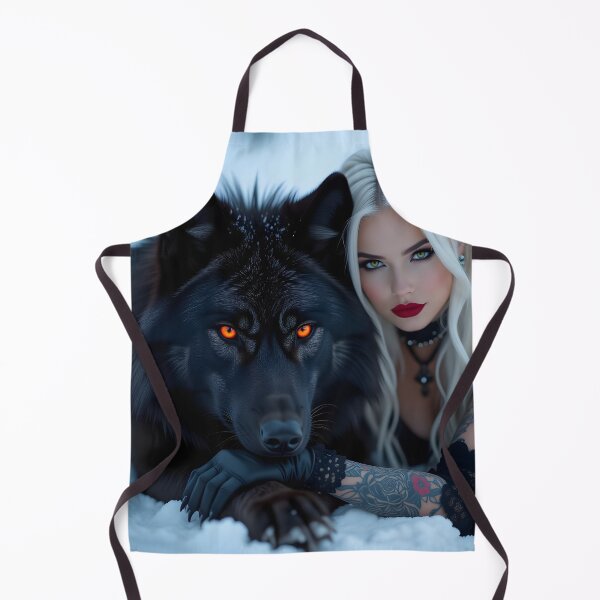 Item preview, Red hair Gothic Girl and Her Wolf designed and sold by GothicRubette.