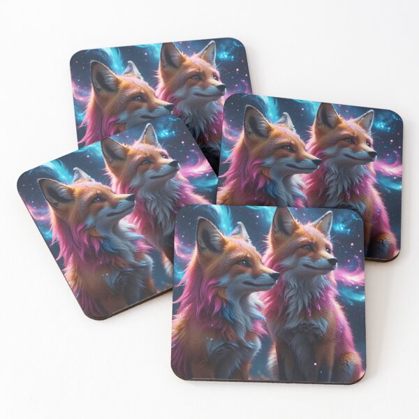 Item preview, Cosmic Wildlife Dreams – Enchanted Foxes Under the Stars designed and sold by Shouganai-Mind.