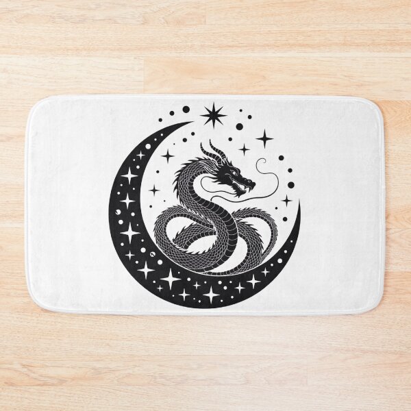 Item preview, Dragon & Moon – Celestial Mythology Art Print designed and sold by teevoxx.