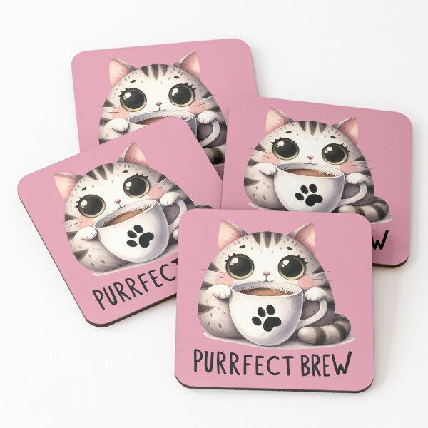 Item preview, Purrfect Brew – Cute Cat Coffee Lover Design designed and sold by TheRamesCo.