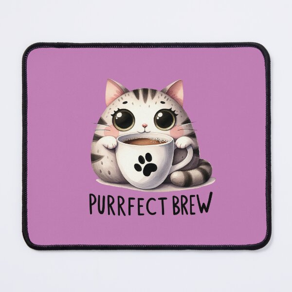 Item preview, Purrfect Brew – Cute Cat Coffee Lover Design designed and sold by TheRamesCo.