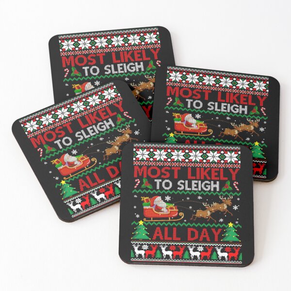 Item preview, Most Likely to Sleigh All Day Santa Matching Christmas Day designed and sold by deundramathis.