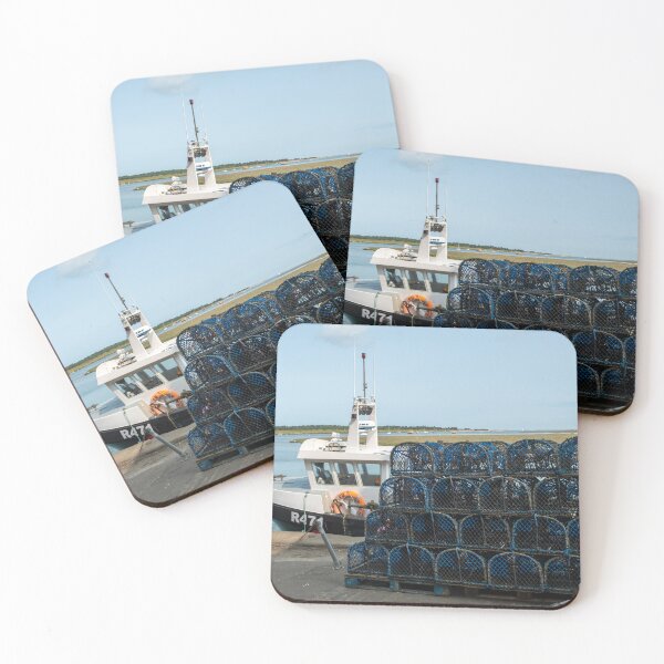 Item preview, Fishing boat and crab pots in Wells Harbour designed and sold by yackers1.