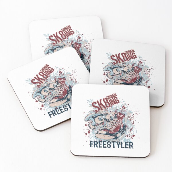 Item preview, Urban Sk8ing Freestiler T-Shirt – Street Skate Vector Graphic Tee, Retro Sneaker & Skateboard Art for City Riders, Rebels & Skate Culture designed and sold by DreamFlux.