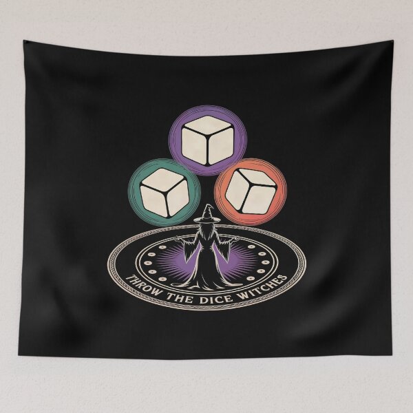 Item preview, Throw The Dice Witches - Funny Halloween Quote designed and sold by GRABAPSHOP.
