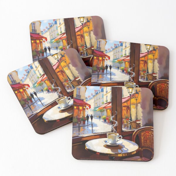 Item preview, Parisian Coffee Scene – Classic French Café Design designed and sold by Ameiva-Apparel.