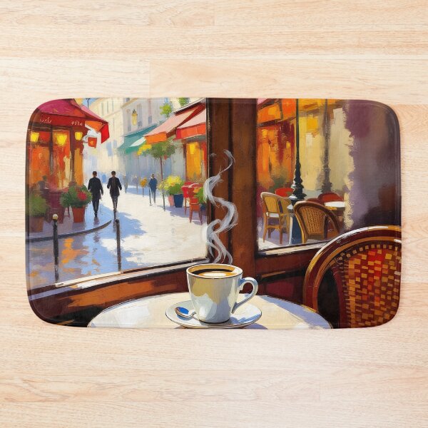 Item preview, Parisian Coffee Scene – Classic French Café Design designed and sold by Ameiva-Apparel.