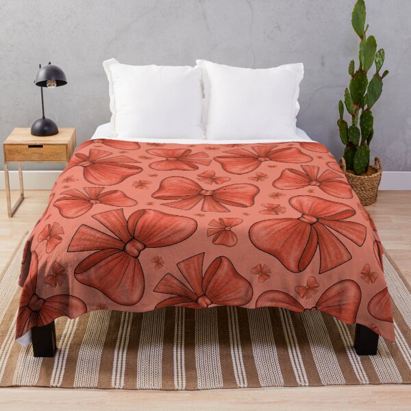 Item preview, Pattern of red bows on a light red background designed and sold by Cherevan.