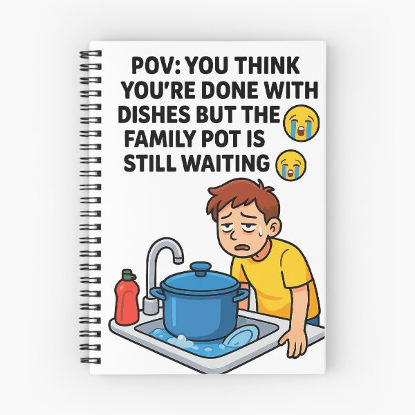 Item preview, POV Family Pot Meme – Funny Dishwashing Relatable Sticker designed and sold by lolwears.
