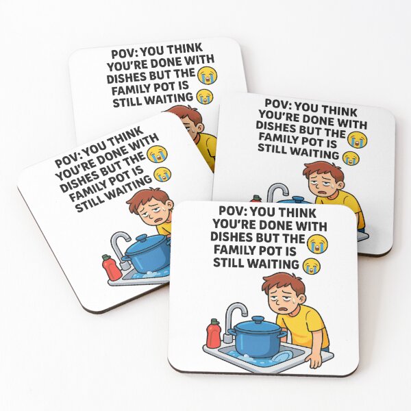 Item preview, POV Family Pot Meme – Funny Dishwashing Relatable Sticker designed and sold by lolwears.