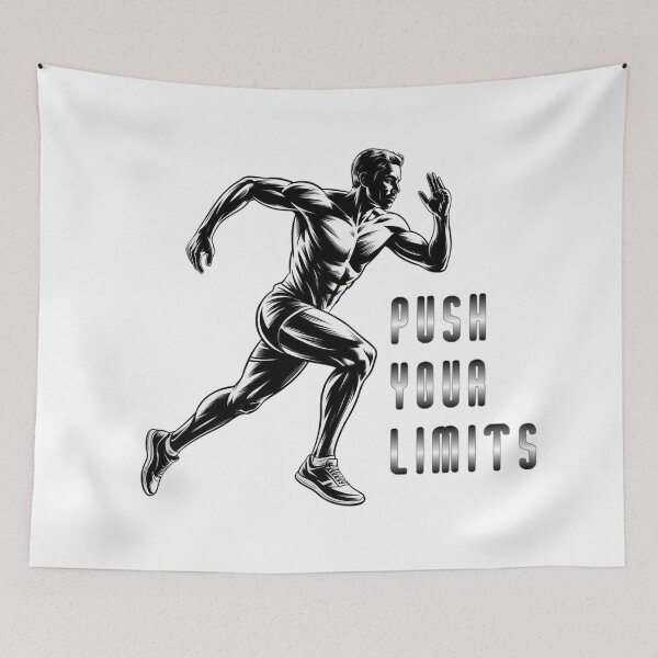Item preview, Dynamic Runner "Push Your Limits" Motivational Quotes for Athletes designed and sold by NewAspect.