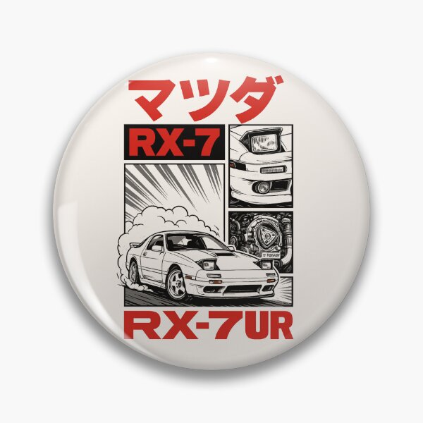 Item preview, Mazda RX-7 FC3S Wallpaper Manga Drift Retro Car  designed and sold by More than Myriad.