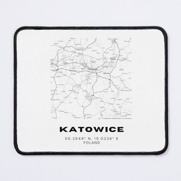 Item preview, Katowice Poland Map | Minimalist Black and White City Print designed and sold by RM-Journey.