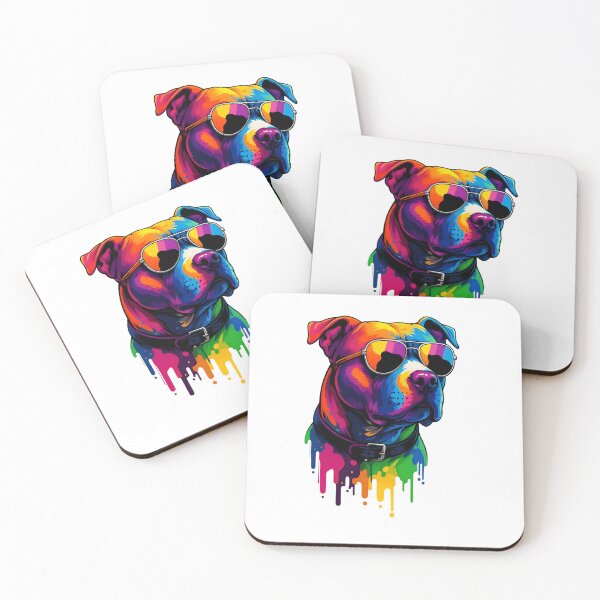 Item preview, Pitbull Dog with Sunglasses – Funny Cool Dog designed and sold by FlipFlop7.