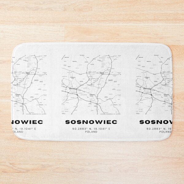 Item preview, Sosnowiec Poland Map | Minimalist Black and White City Poster designed and sold by RM-Journey.