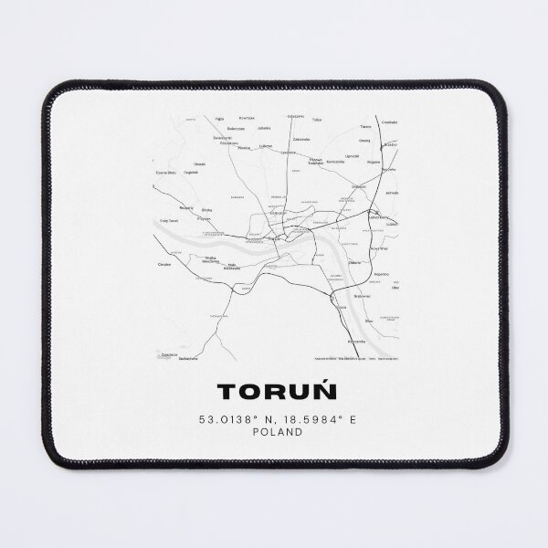 Item preview, Toruń Poland Map | Modern Minimalist Black and White Poster designed and sold by RM-Journey.