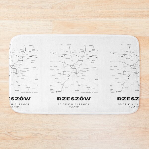 Item preview, Rzeszów Poland Map | Minimalist Black and White City Poster designed and sold by RM-Journey.