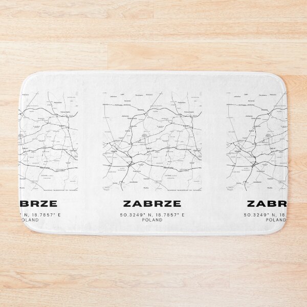 Item preview, Zabrze Poland Map | Minimalist Black and White City Poster designed and sold by RM-Journey.