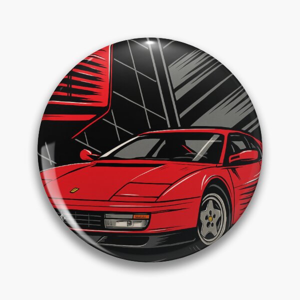 Item preview, Ferrari Testarossa Retro Manga Style 80s Supercar HD Wallpaper designed and sold by More than Myriad.