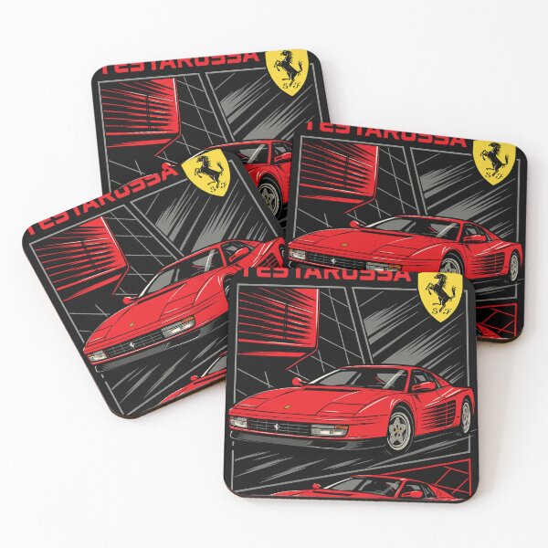 Item preview, Ferrari Testarossa Retro Manga Style 80s Supercar HD Wallpaper designed and sold by More than Myriad.