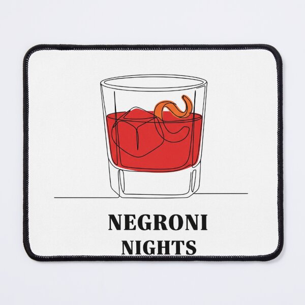 Item preview, Negroni Nights — Minimalist Vintage Cocktail Sticker designed and sold by OneLineBar.