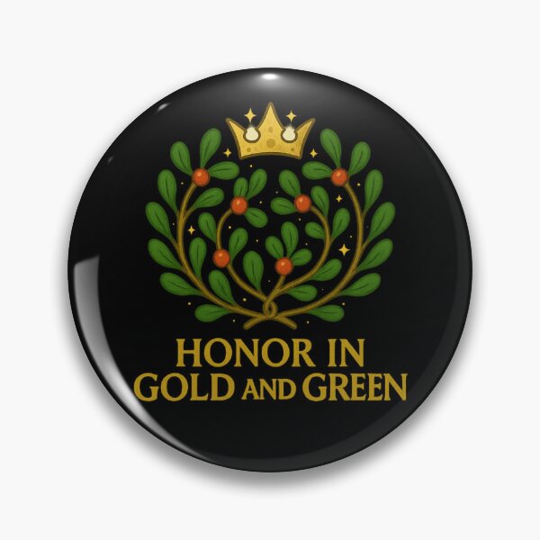 Item preview, Honor in Gold and Green Fantasy Noble Crest designed and sold by Old-Wizard-Story.