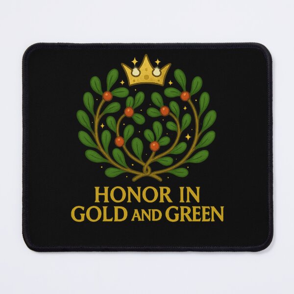 Item preview, Honor in Gold and Green Fantasy Noble Crest designed and sold by Old-Wizard-Story.