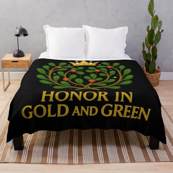 Item preview, Honor in Gold and Green Fantasy Noble Crest designed and sold by Old-Wizard-Story.