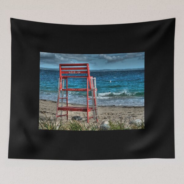 Item preview, Life Guard Chair and a bit of graffiti on Queensland beach, Nova Scotia designed and sold by Roxane Bay.