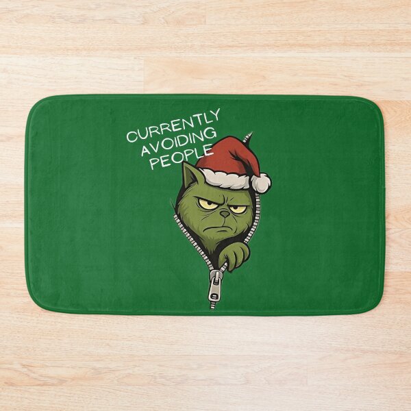 Item preview, Antisocial Christmas Cat | "Currently Avoiding People" Funny Holiday Grinch designed and sold by Cree8if.